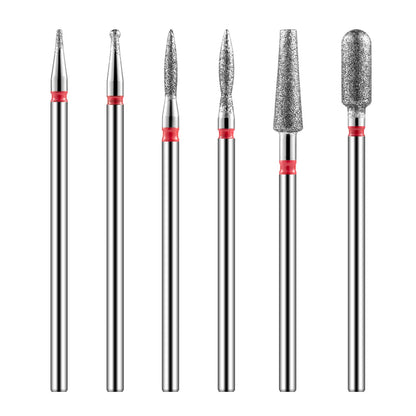 8PCS Diamond Nail Drill Bit Set – Electric Manicure Milling Cutters for Cuticle Cleaning & Nail Art Drill Accessories
