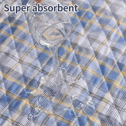 Washable Dog Pee Pad – Absorbent Reusable Plaid Pet Training Mat & Toilet Seat Cover (Home/Outdoor)