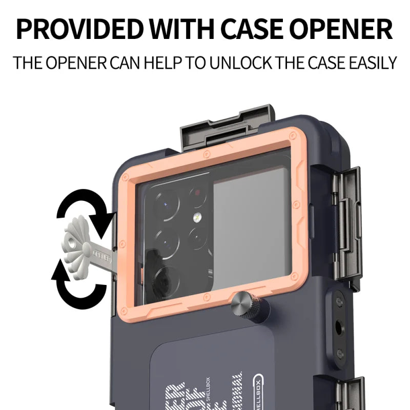 15M Professional Diving Phone Case for iPhone 15/14/13/12 Pro Max - Waterproof Cover for Underwater Photography, Compatible with Samsung S22/S23
