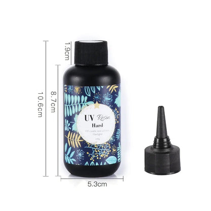 Hard UV Resin Glue - Crystal Clear Ultraviolet Curing Epoxy Resin for DIY Jewelry Making & Craft Projects