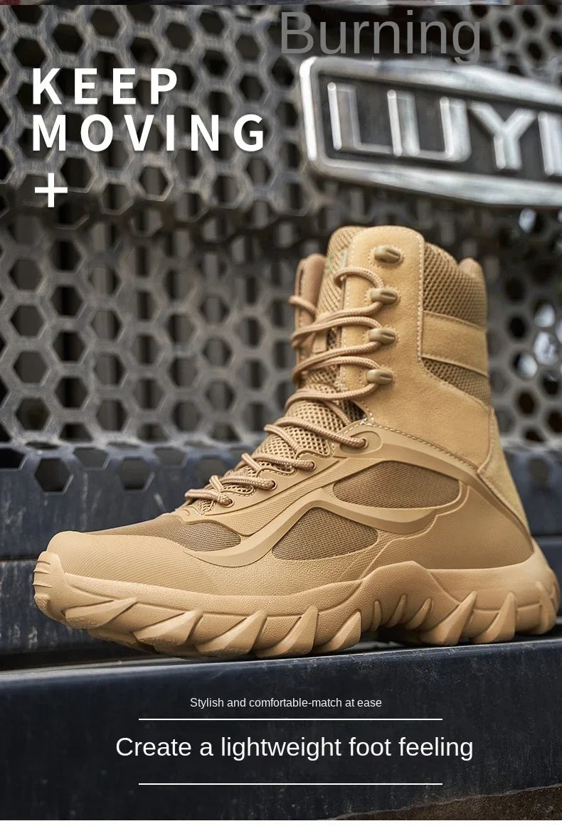 Men's Tactical Boots - Lightweight Autumn Special Forces Field Boots, Non-Slip Outdoor Shoes for Men (Zapatillas Hombre)