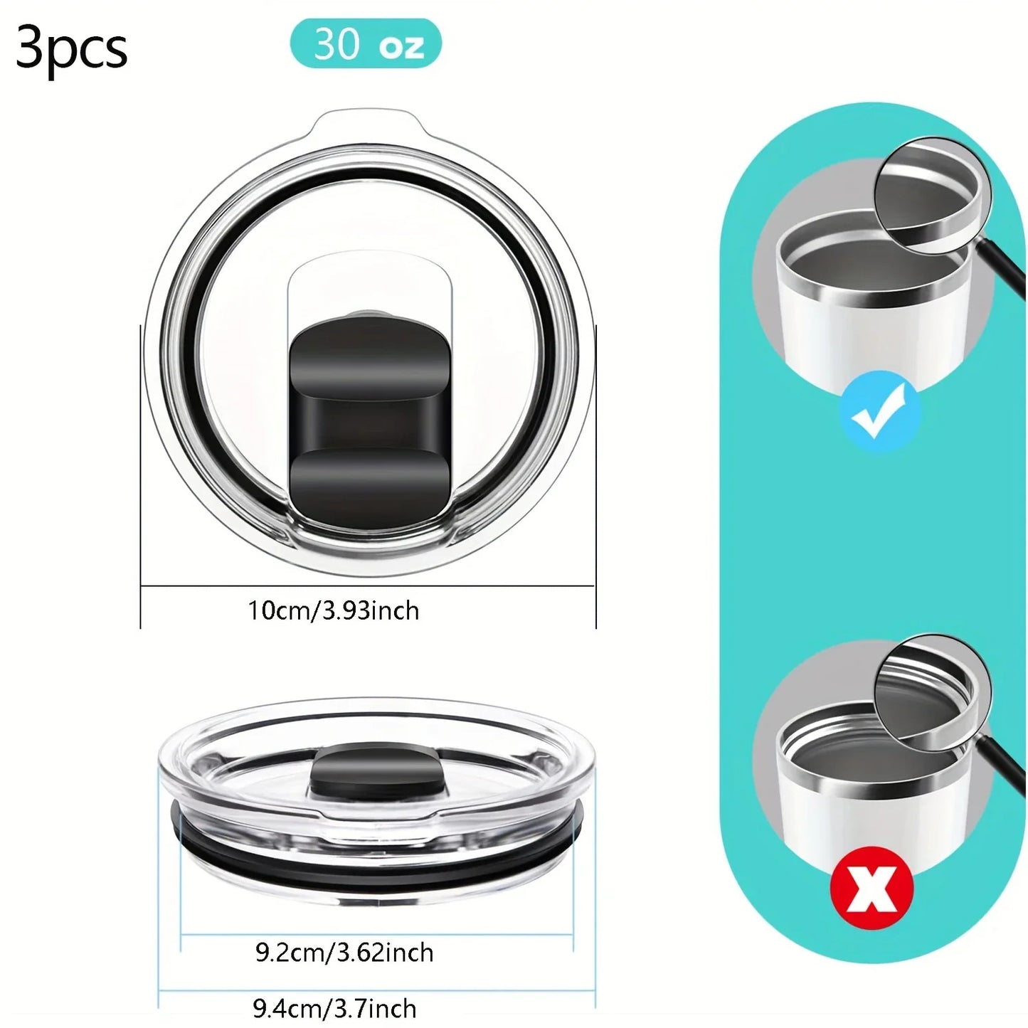 20oz/30oz Dust-Proof Cup Lid – Coffee & Beverage Cup Lid Accessory for Kitchen Supplies