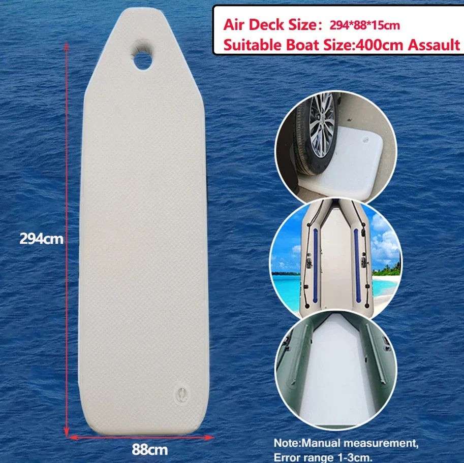 PVC Air Deck Floor Inflatable Boat – 149–294cm Drop Stitch Wear-Resistant Assault & Drifting Speedboat Floor Deck