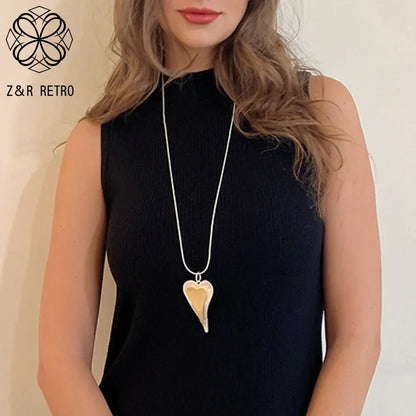 Vintage Long Chain Necklace – Irregular Gothic Pendant Jewelry for Women, 2023 Trendy Fashion Accessories
