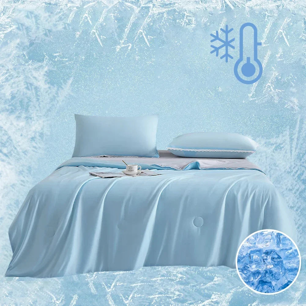 High-Quality Cooling Blanket – Smooth Air-Conditioning Comforter, Lightweight Summer Quilt with Double-Sided Cooling Fabric