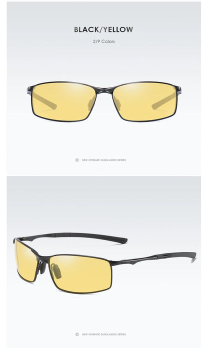 Polarized Driving Sunglasses – Night Vision Cycling Glasses for Men, UV Protection Road & Fishing Shades
