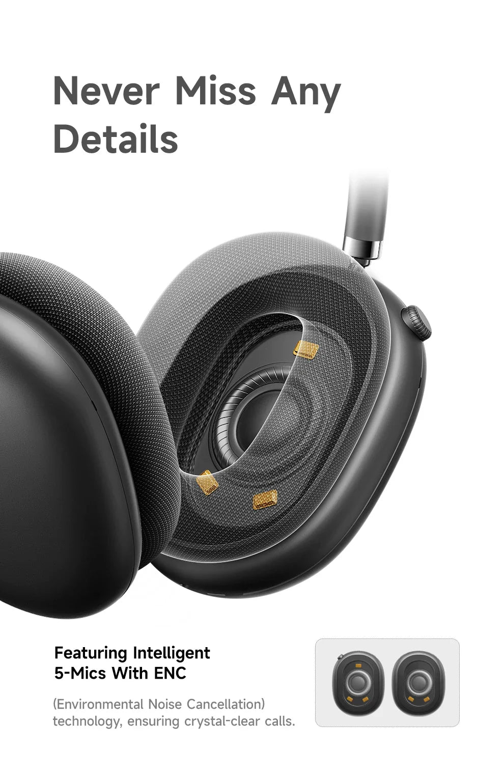 Picun F8 Pro ANC Wireless Headphones — Head Tracking 3D Audio, HIFI Bluetooth, ENC Mic, Low-Latency with App