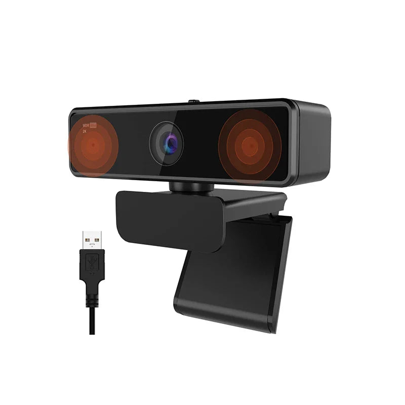 NUROUM V11 2K Webcam with Dual Microphones – 1080P 60fps & 1440P 30fps USB Camera for PC & Laptop