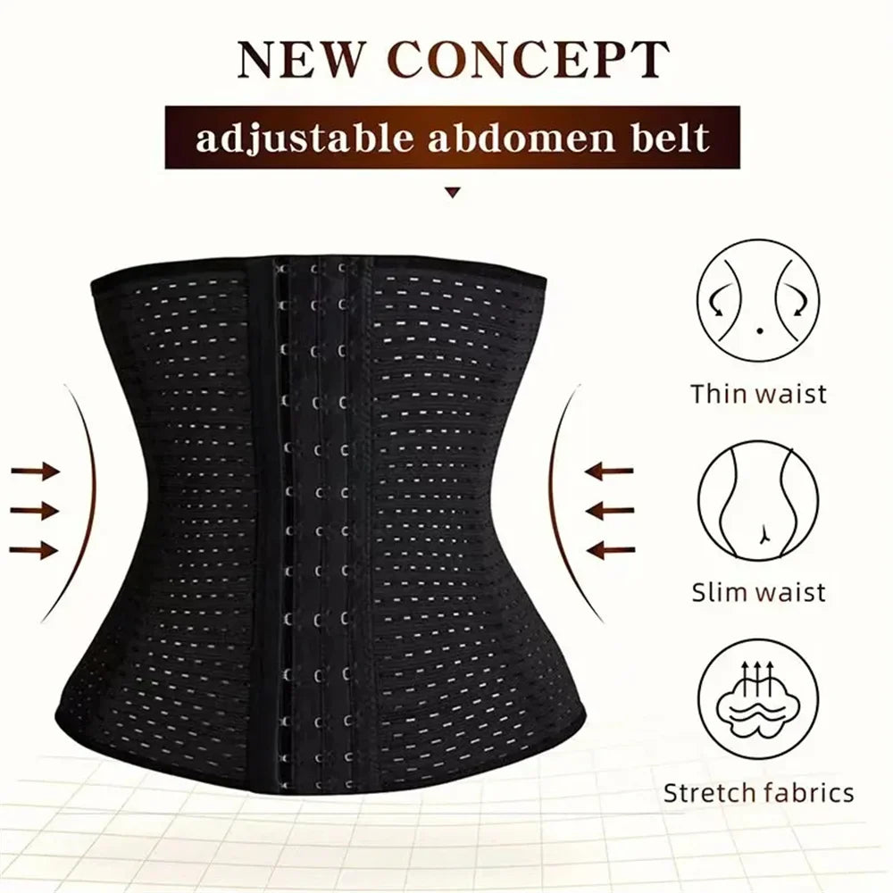Women’s Tummy Slimming Shapewear - Black Belly Band Corset for Postpartum Flat Belly & Shaping Support