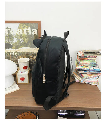 New Fashion Women's Backpack — High-Quality Large Capacity Computer Bag with Cartoon Pattern, Soft Fabric Shoulder Handbag