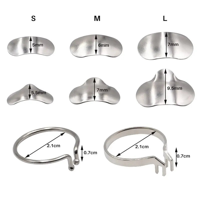 Denspay 100pcs/Box Dental Sectional Matrix System - Resin Clamping/Seperating Ring - Dentist Tools