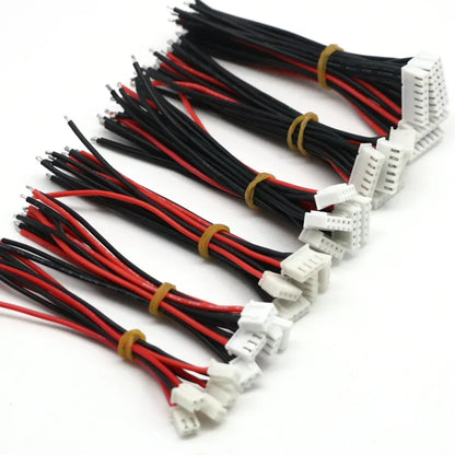 10pcs Lipo Battery Balance Charger Cables – 1S to 8S, IMAX B6 Connector, 30/20/15/10cm Single Head Wire