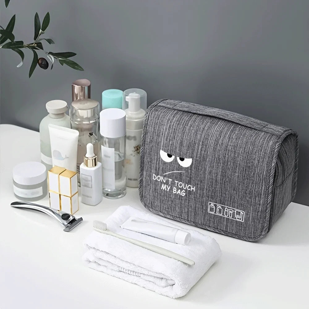 Cartoon Eye Portable Makeup Bag – Unisex Cosmetic Organizer & Toiletry Hanging Pouch for Travel, Shaving & Makeup Storage