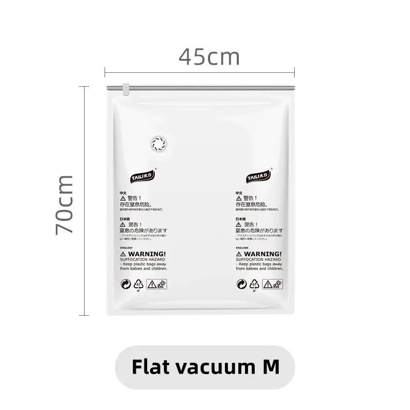 New Patented Vacuum Storage Bags – Large Plastic Bags for Clothes, Blankets, Compression, Travel Accessories