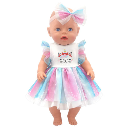 Baby Born Doll Clothes Set – Cute Jumpers, Rompers & Shoes for 13-18 Inch Newborn Dolls, Festival & Birthday Gift