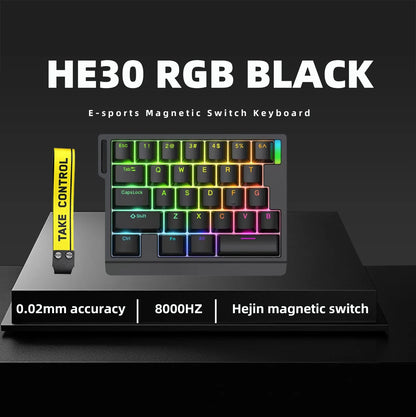 HE30 One-Handed Mechanical Gaming Keyboard – 29 Keys with Magnetic Switch, Smart Speed & Quick Trigger for E-Sports