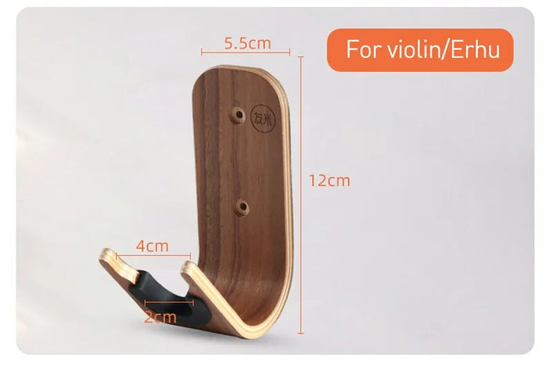 Wall-Mounted Stringed Instrument Hanger — Space-Saving Guitar & Musical Instrument Holder