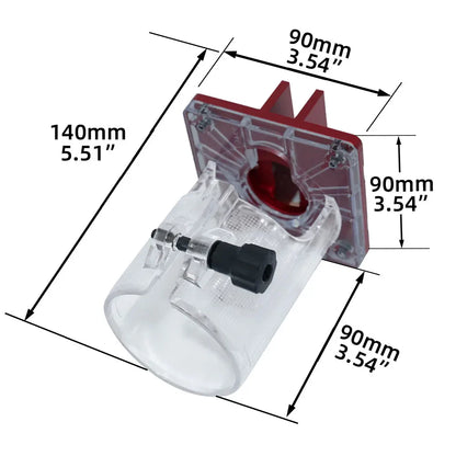 Slotting Guide Base for 65mm Trimming Machine – 2-in-1 Furniture Concealed Connector & Buckle Fastener (Wood Milling Base)