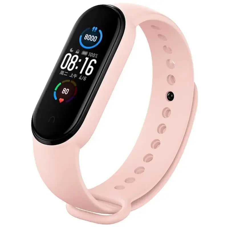 Silicone Watch Strap for Xiaomi Mi Band - Adjustable Replacement Wristband for Mi Band 3 4 5 6 7 Smartwatch