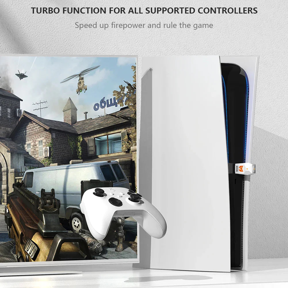 R100 PRO USB Wireless Adapter — Gamepad Converter for PS4, PS5, Xbox Series & Switch Controllers with Bluetooth