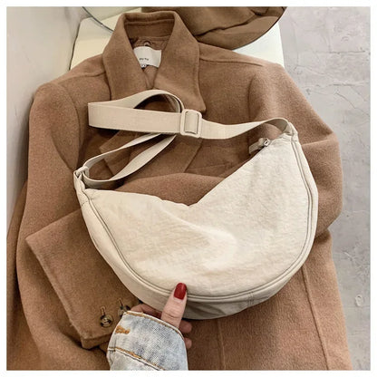 Casual Nylon Hobo Crossbody Bag for Women – Shoulder, Half Moon, Tote Travel Shopper & Purses