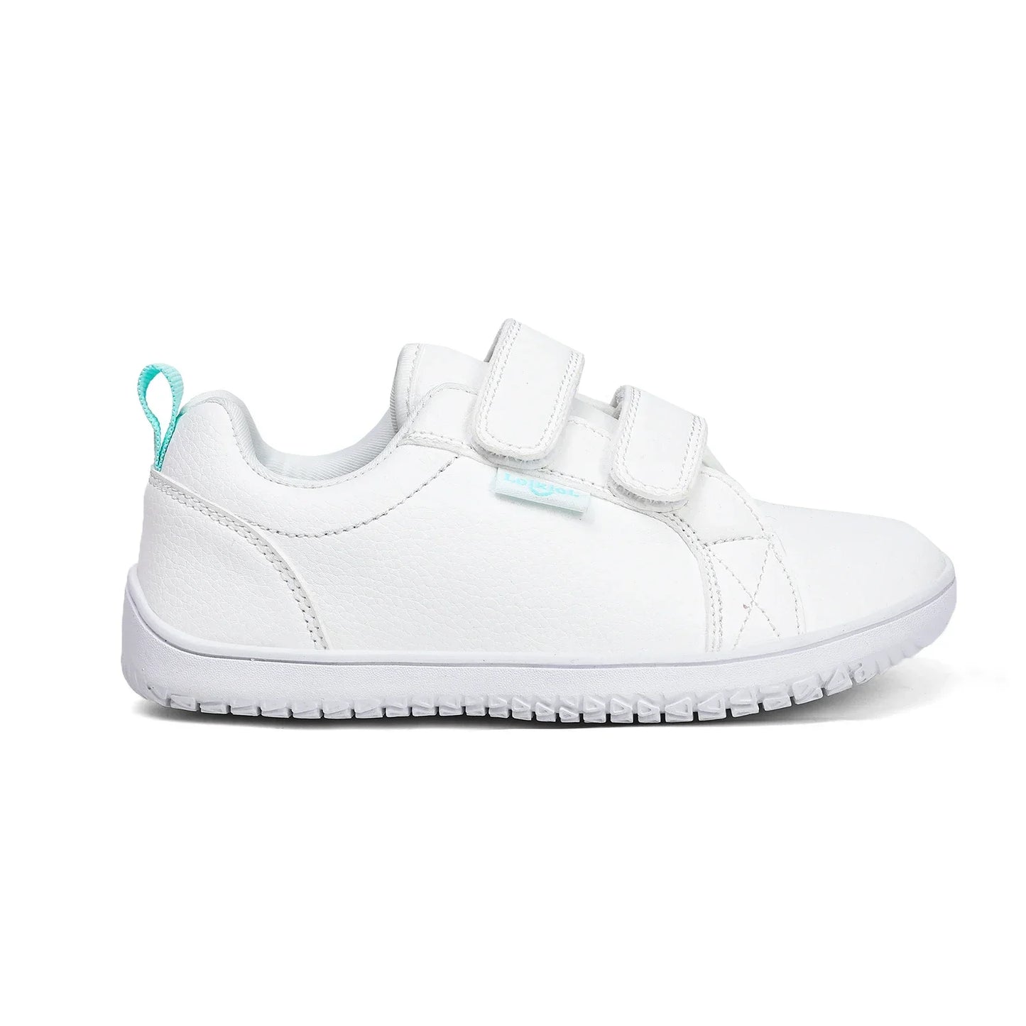 Kids Barefoot Shoes – Wide Toe Minimalist Sneakers for Boys & Girls, Lightweight Artificial Leather Walking Flats with Hook & Loop Closure