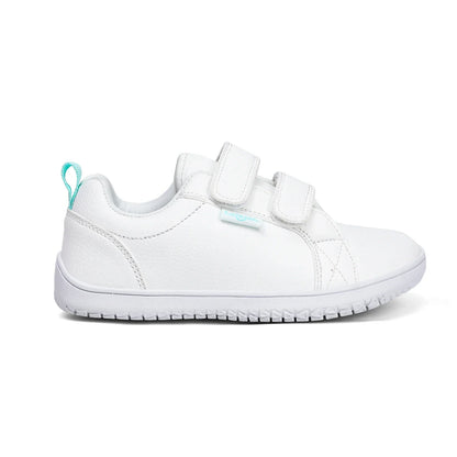 Kids Barefoot Shoes – Wide Toe Minimalist Sneakers for Boys & Girls, Lightweight Artificial Leather Walking Flats with Hook & Loop Closure