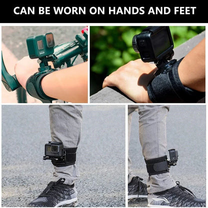 360° Rotating Wrist Strap — Compatible with GoPro Hero 12–2, AKASO, EKEN, DJI, Yi, Apeman Action Cameras