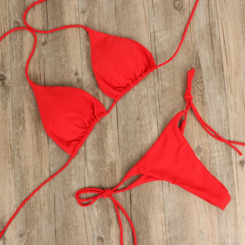 Women’s Sexy Push Up Bikini Set – Padded Bra Thong Two Piece Swimsuit Beachwear Bathing Suit Summer Swimwear