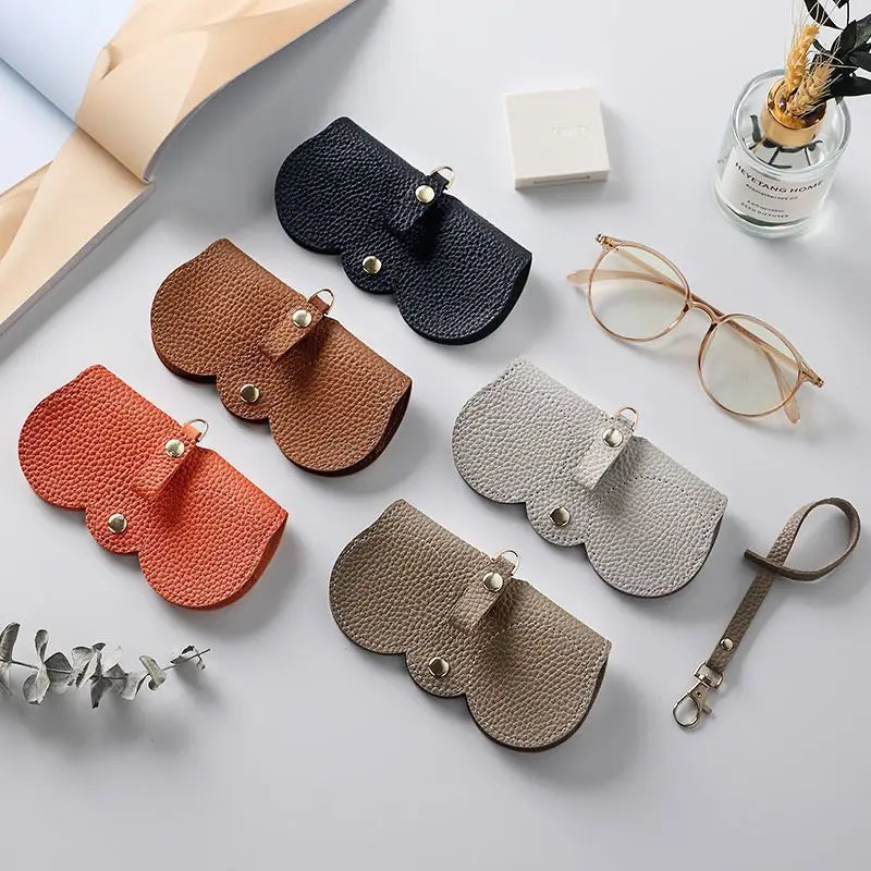 Portable Eyeglass Case | NEW PU Sunglasses Bag | Cute Protection Cover | Simple Eyeglass Clip