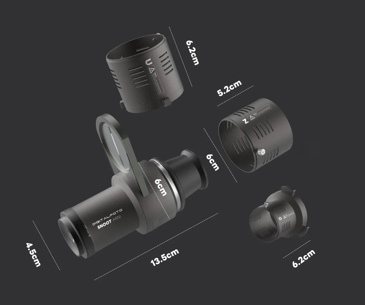 Mini Snoot Projection Attachment – Compatible with Zhiyun, Ulanzi, & Godox Mounts