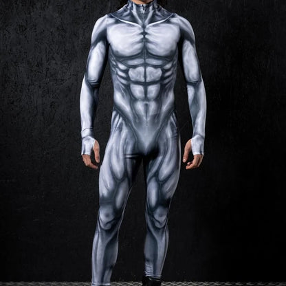 Mechanical Muscle Zentai Bodysuit — Men’s Halloween Punk Cosplay & Carnival Costume 2025