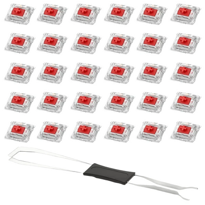 Mechanical Keyboard Switch Set - 50/100pcs Hot Swappable Blue Red Brown Black Switches with Keycap Puller