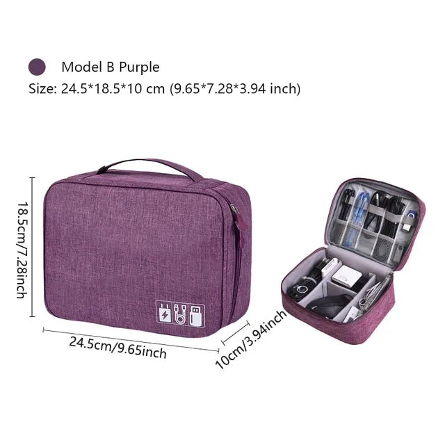 Waterproof Travel Cable Organizer Bag – Portable Digital Storage Pouch for Electronic Accessories