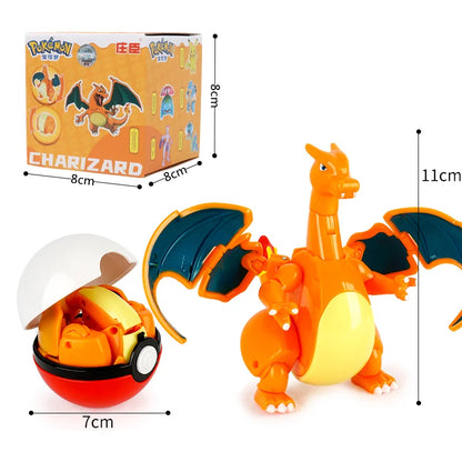 Pokemon Action Figures Set – Pikachu, Gengar, Dragonite, Snorlax & Pokeball Toys