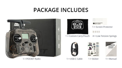 Radiomaster Pocket Hall Gimbal Portable RC Transmitter with Built-in LED Light & Foldable Antenna