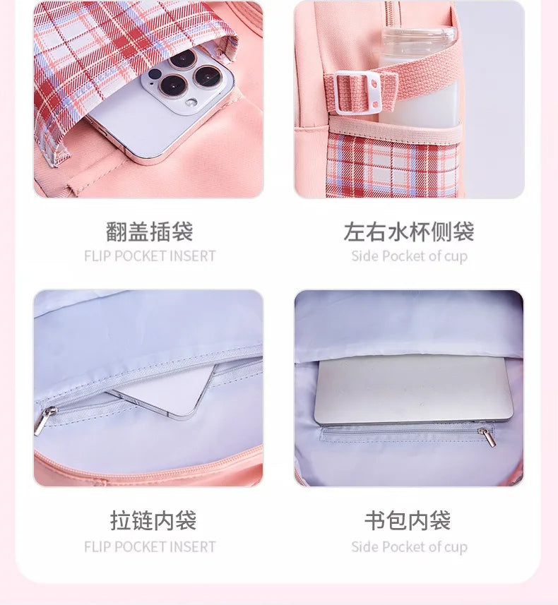 Ergonomic Spine-Protecting School Backpack | Large Capacity, Lightweight Waterproof Bag for Elementary Girls