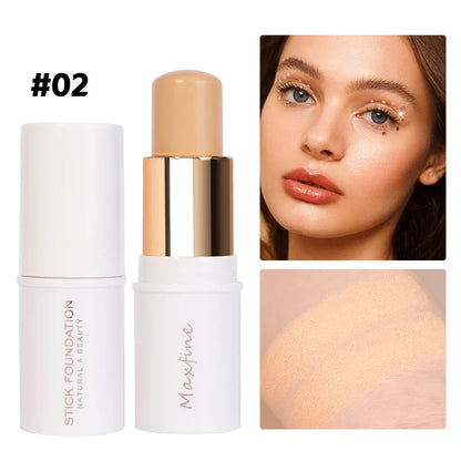 MAXFINE Foundation Stick – Long-Lasting, Blendable Creamy Formula for Shine-Free, Natural Finish – Cruelty-Free