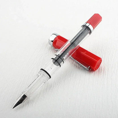 3059 Piston Fountain Pen – High-Quality Transparent Resin with EF/F Nib (0.38/0.5mm) for Business & Gift