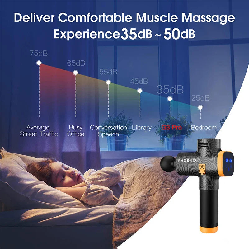 Phoenix A2 Massage Gun – Deep Tissue Muscle Relaxation, Handheld Portable Fascia Vibrator with Display