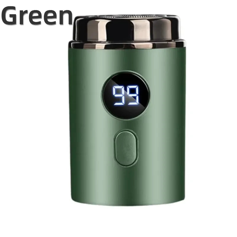 Men’s Electric Mini Shaver | Rechargeable Type-C LED Display Wet & Dry Razor for Home & Travel