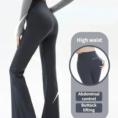 Flare Leggings for Women: High Waist Wide Leg Yoga Pants - Seamless Fitness Tights for Gym, Sports, and Casual Slimming Wear