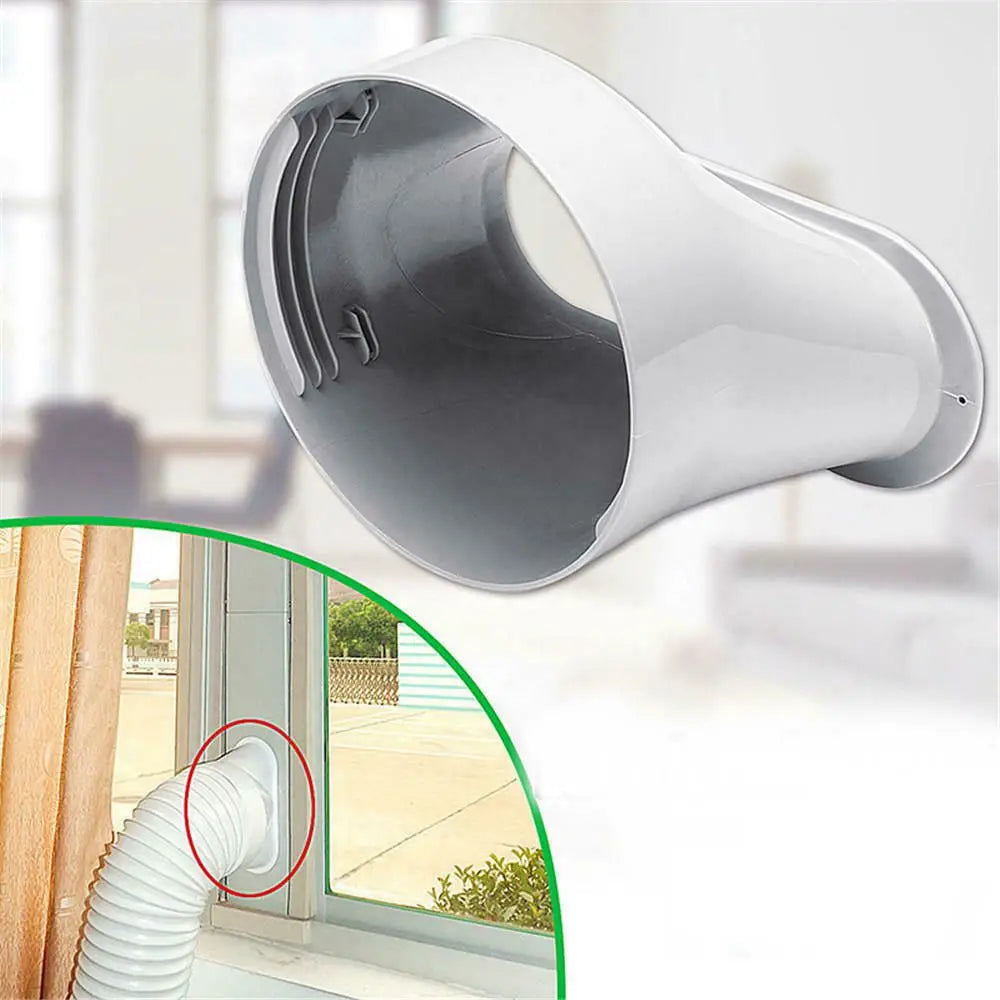 1/2PCS Portable AC Window Kit – Adjustable Slide Plate & Exhaust Hose Connector with Wind Shield Adapter
