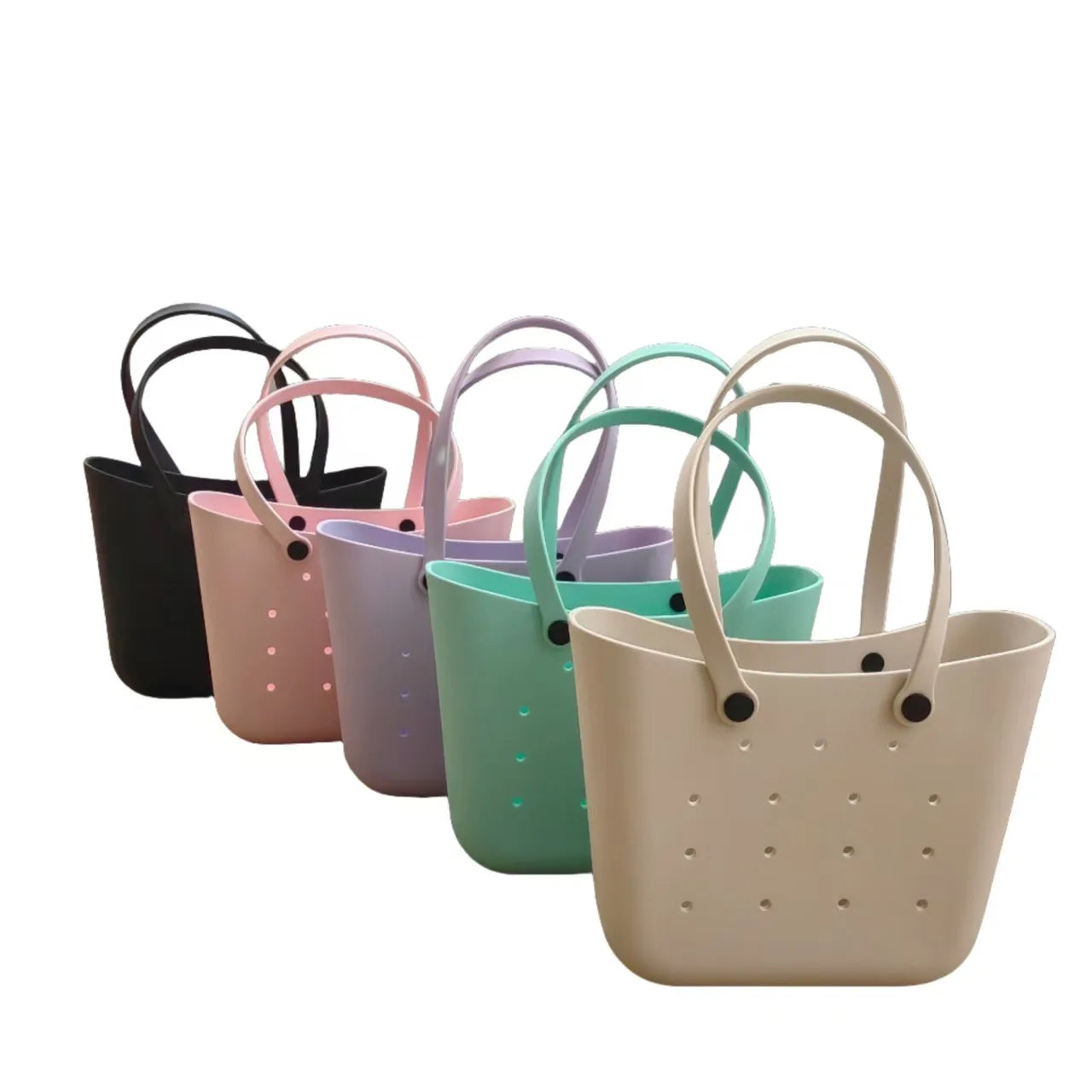 Fashion EVA Molded Beach Bag – Multi-Functional Women’s Shopping & Makeup Storage Tote, Trendy Plastic Waterproof Handbag