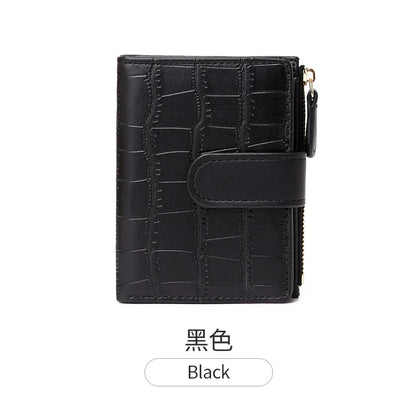 2024 New Minimalist Women’s Wallet — High-Quality PU Leather Short Coin Purse, Fashionable Double-Fold Zero Wallet Holder