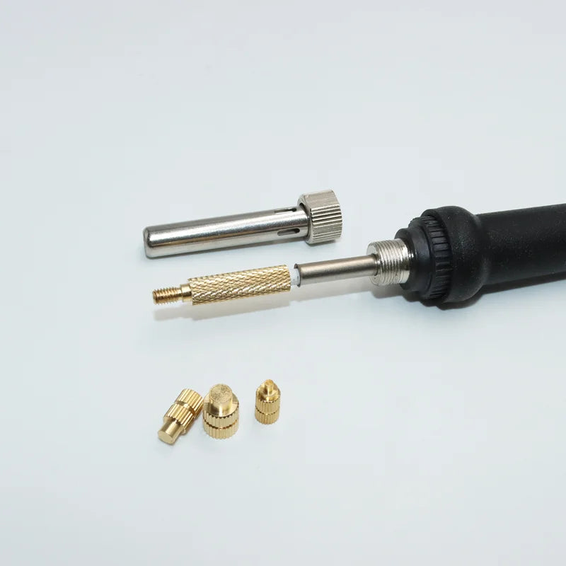 Heat Set Insert Kit for 3D Printing – M2–M6 Brass Threaded Nuts & Soldering Iron Tip for Plastic Insertion