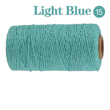 2mm 100M Macrame Cotton Cord – Twine Thread for DIY Crafts, Wall Hangings, Bohemian Wedding & Home Decor