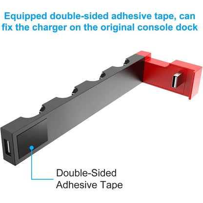 IPEGA PG-9186 Joycon Charging Dock Station for Switch & OLED – Charges Up to 4 Controllers, Compatible with All Models