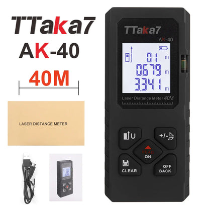40M/60M Mini Smart Laser Distance Meter | Portable USB Rechargeable Infrared Rangefinder