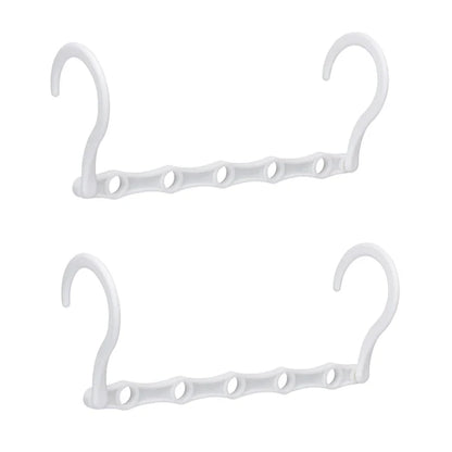 5-Hole Multifunctional Folding Hanger – Space-Saving Windproof Plastic Hook for Apartments, Dorms & Homes